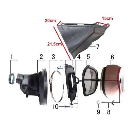 Caja de Filtro de Aire Completa 250/450CC