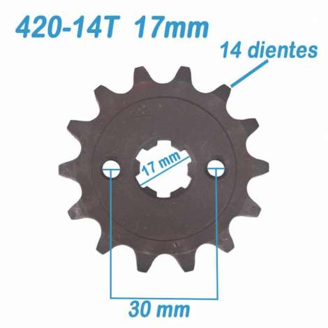 Piñon Salida 420-14T 17mm