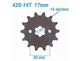 Piñon Salida 420-14T 17mm