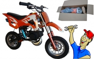 Aprender a montar mini moto cross barata ECO 49cc